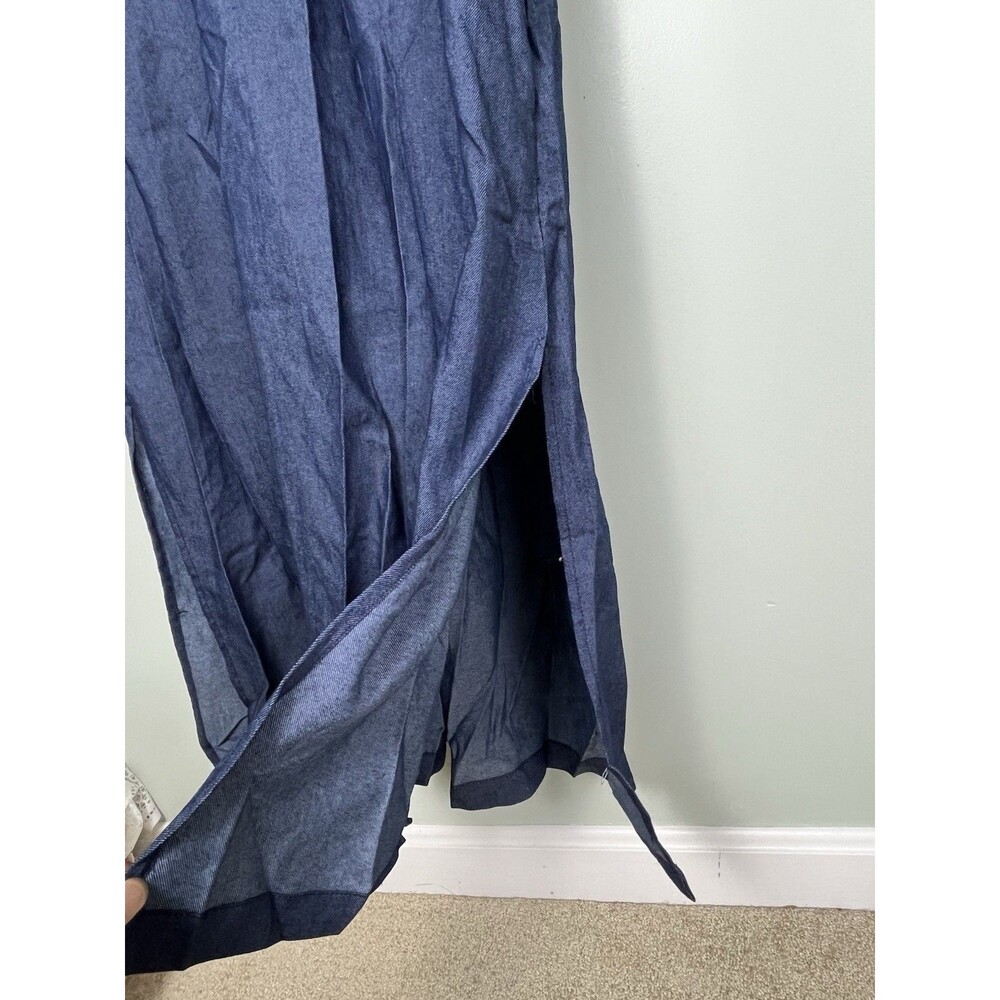 NWT Vonda‎ Women’s Size XL Maxi Dress Denim Blue Boho Beach Party - Picture 6 of 14